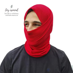 GENERICO - Bandana tubular extra larga - Microfibra microperforada - Rojo