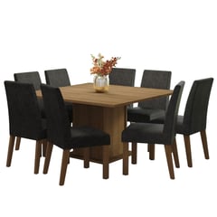 MADESA - Juego de Comedor Doris con 8 Sillas Oxford