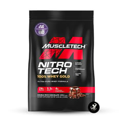 MUSCLETECH - Proteína Nitrotech Whey Gold 8 Lb - Double Rich Chocolate