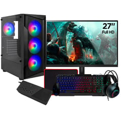 AMD - Computadora PC GAMER RYZEN 7 5700G 32GB 1TB Monitor 27" Full HD