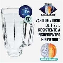 OSTER - Vaso de vidrio refractorio pyrex para licuadoras