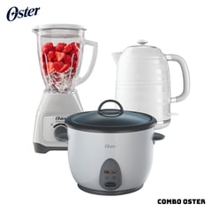 OSTER - COMBO ARROCERA + HERVIDOR + LICUADORA - BLANCO