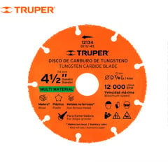 TRUPER - Disco 4-12″ de tungsteno multimaterial