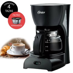 OSTER - Cafetera 4 Tazas Negro BVSTDCDR5B-053