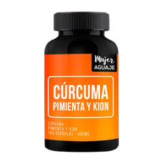 MUJER AGUAJE - Cúrcuma, Pimienta y Kion 500 mg