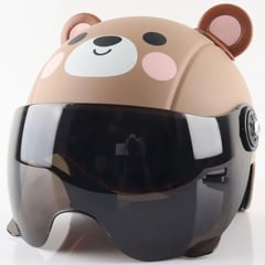 GENERICO - Casco Niños Kawaii Visor HD Oscuro Ajustable