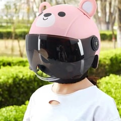 GENERICO - Casco Niños Kawaii Visor HD Oscuro Ajustable