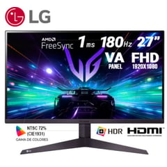 LG - Monitor UltraGear 27GS50F-B 27 VA FHD 180Hz 1ms FreeSync