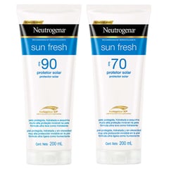 NEUTROGENA - Crema Sun Fresh FPS90 + Protector Sun Fresh FPS70