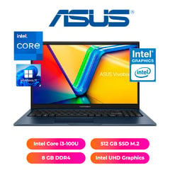 ASUS - LAPTOP 15 FHD INTEL CORE i3-100U 8GB RAM 512GB SSD - NOTEBOOK