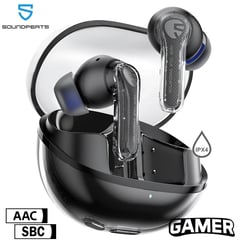 SOUNDPEATS - Audifonos Bluetooth 5.3 Gaming 40H IPX4 Clear