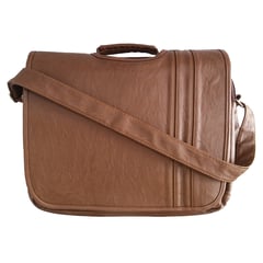 GENERICO - Maletin Renzo Camel Casual Hombre Portalaptop 16pg Extra Oficio 39x31 Cuero Liso