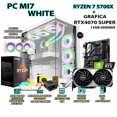 AMD - Computadora PC Gamer RYZEN 7 5700X RAM 32GB SSD 1TB GRAFICA RTX 4070 SUPER 12GB