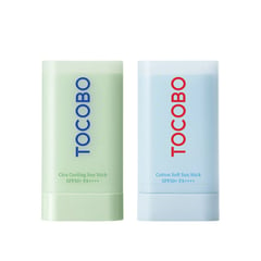 TOCOBO - Cotton Soft Sun Stick + Cica Cooling Sun Stick Duo Pack