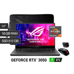 ROG Zephyrus G14 14" WQHD 120Hz, AMD Ryzen 7 5800HS, 16GB RAM, 512GB SSD, RTX 3050 4GB, Windows 11