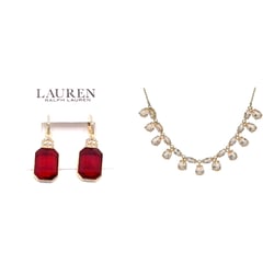 RALPH LAUREN - Set Collar 40 cm + Pendientes Mujer Lauren - Color Dorado