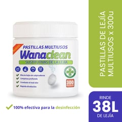 GENERICO - Pastillas de lejía WANACLEAN con cloro activo X 300U