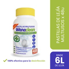 GENERICO - Lejía en pastillas WANACLEAN con cloro activo X 48U