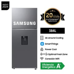 SAMSUNG - REFRIGERADOR TOP MOUNT FREZER 384L SILVER CDISP