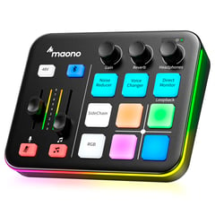 MAONO - Mixer Caster G1 Neo Mezcladora Bluetooth Podcast XLR Negro