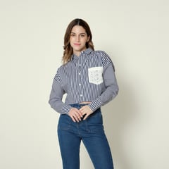 EXIT - Blusa Tamara Azul Mujer