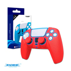 DOBE - Funda De Silicona Protectora Para Mandos Ps5 Con Grip Rojo