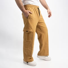 GENERICO - Pantalón Cargo Oversized para Hombre Franela