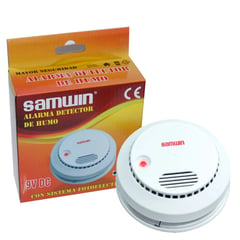 SAMWIN - Alarma sensor detector de humo 9V DC bateria 9V dual