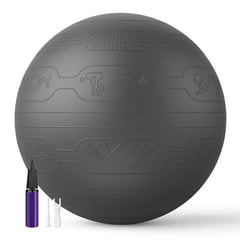 PROIRON - Pelota de Yoga de 65cm con Ilustraciones - Negro