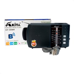 AKITA - Radio Portatil AM FM SW Bateria Recargable y Pila