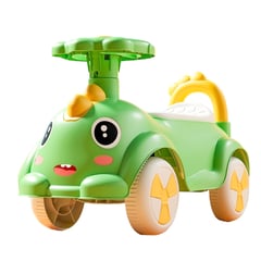 GENERICO - Carrito Dino Verde con luces y sonido Buggy correpasillos