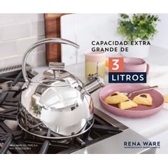 RENA WARE - TETERA DE ACERO INOXIDABLE GRADO QUIRURGICO 3 L