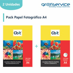 GENERICO - Pack Papel Fotográfico Brillante y Fotográfico Adhesivo