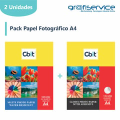 GENERICO - Pack Papel Fotográfico Mate y Fotográfico Adhesivo