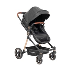 PREMIUM BABY - Coche Bebe Tipo Moises Aston Negro Burbujas