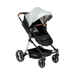 PREMIUM BABY - Coche Bebe Tipo Moisés Aston Gris Burbujas