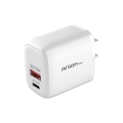 ARGOM TECH - CARGADOR DUAL TIPO C - USB PARA PARED