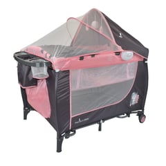 PREMIUM BABY - Corral Cuna Para Bebe Mecedora Napoles Rosa