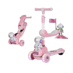 IMPORTADO MC - Scooter 2 en 1 Kawaii desmontable Astronauta Rosa