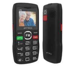 IPRO - Celular Adulto Mayor F188S 4G con Boton SOS negro