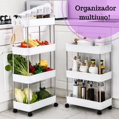 GENERICO - Carro de almacenamiento para el hogar baño cocina sala de estar dormitorio