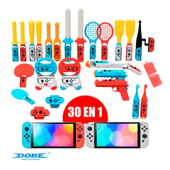 DOBE - Superkit De Accesorios 30 En 1 Para Nintendo Switch Fat y Oled