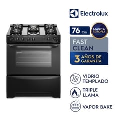 ELECTROLUX - Cocina Freestanding Gas 5 Quemadores Triple Llama Grill 76cm FE5GPR