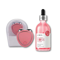 GENERICO - Masajeador Lifting Facial con Microcorrientes + Serum Rosé Rejuvenecimiento