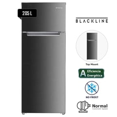 BLACKLINE - Refrigeradora 205L Frost 205L-2PN Inox