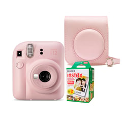 FUJIFILM - Camara Instax Mini 12 Rosado+Estuche12+Peliculax20