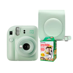 FUJIFILM - Camara Instax Mini 12 Verde+Estuche12+Peliculax20