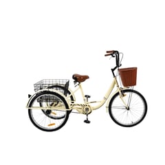 MONARK - BICICLETA TRICICARGO VENECIA ARO 24" CREMA