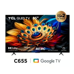 TCL - Televisor QLED 85 Smart UHD 4K Google Tv 85C655