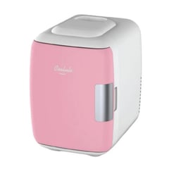 GENERICO - Mini Refrigerador Portatil ROSADO DE CALIDAD